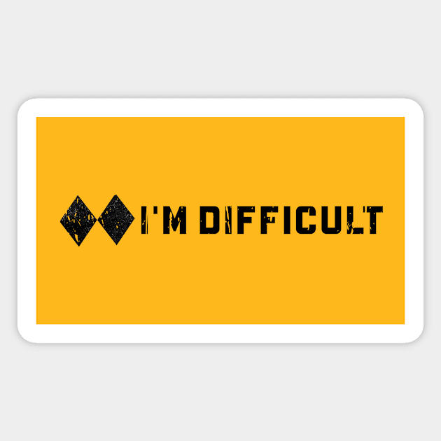 I'M DIFFICULT DOUBLE BLACK DIAMOND Sticker by Cult Classics